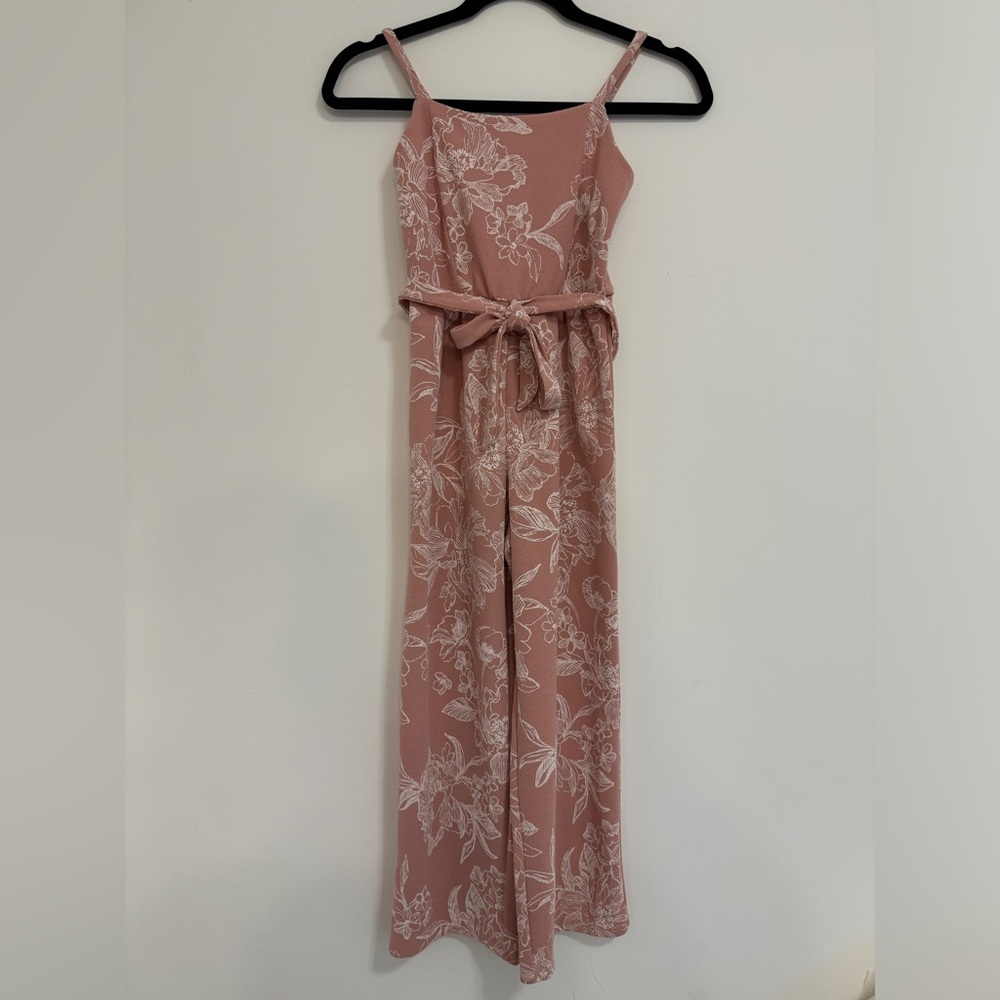 Emerald Sundae Mauve Pink Floral Jumpsuit Romper